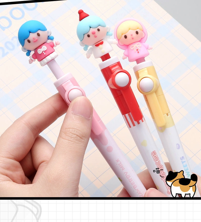 派大星转转笔创意海绵宝宝少女心学生网红旋转中性解压笔可爱超萌栩傲