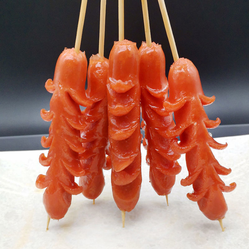 【顺丰速运】老风味麦穗肠20根热狗肠开花香肠脆皮火腿肠特产油炸小吃