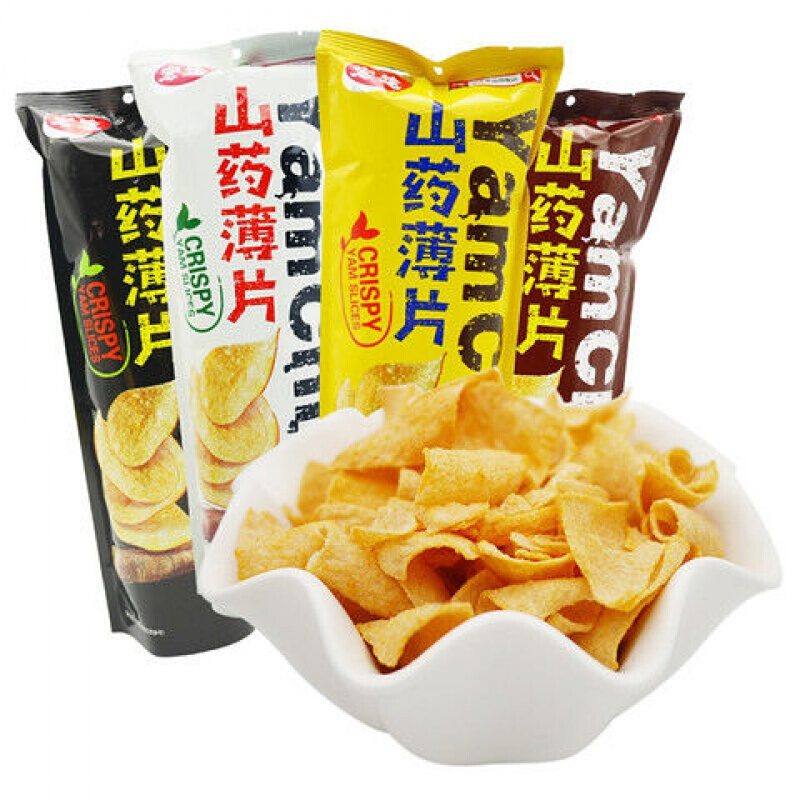 宏图山药薯片宏途山药薄片90g袋山药薯片淮山药片脆片膨化宏图整箱
