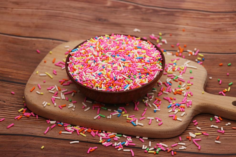 彩针烘培饰蛋糕烘焙可食用糖果冰淇淋甜甜圈钵仔糕点缀彩色糖针花朵