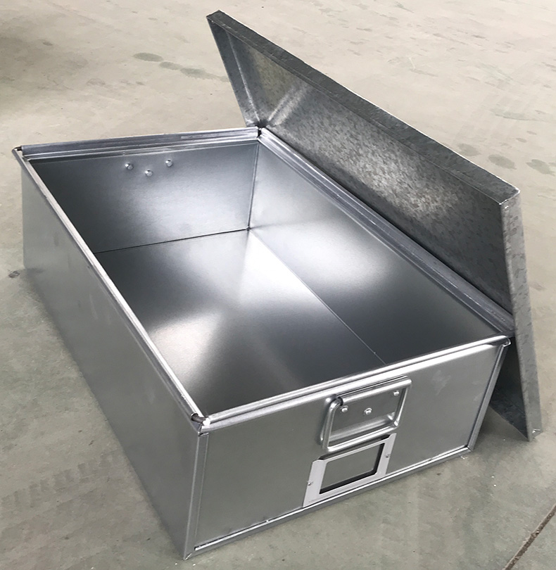 盖子铁箱金属加厚镀锌白铁皮铁箱长正方形周转箱烤盘托盘600400300