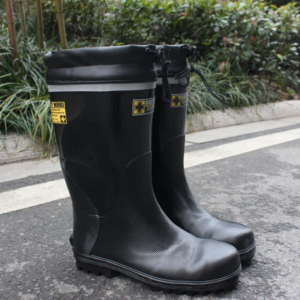 唯坤【击穿底价】钢头橡胶防砸雨鞋男款高筒劳保安全雨靴春夏时尚防滑