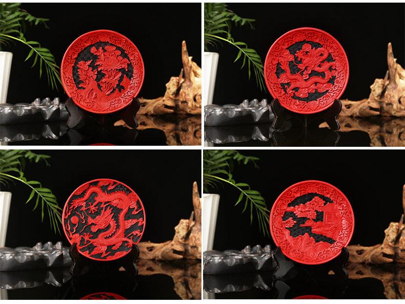 扬州漆器漆器雕漆摆件特色工艺礼品北京老外品礼物剔红漆雕扬州纪念