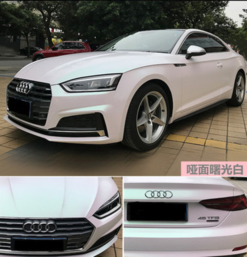 定制汽车改色膜彩虹镭射白全车身改色贴膜幻彩亮亚光白变色龙车衣贴纸