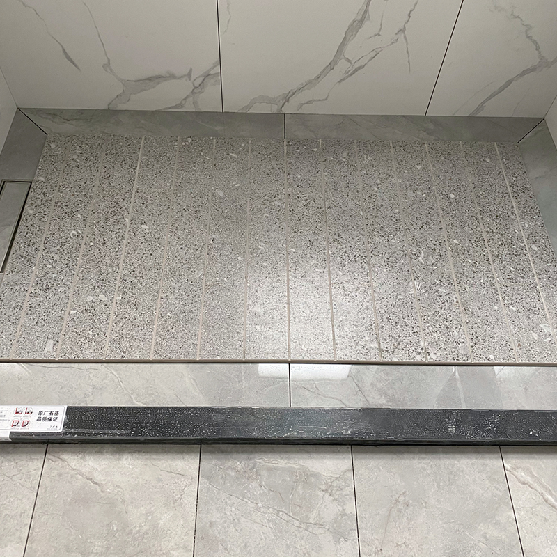 只发江浙沪石材板浴室淋浴房地石大理石天然防滑拉槽定制人造卫生间