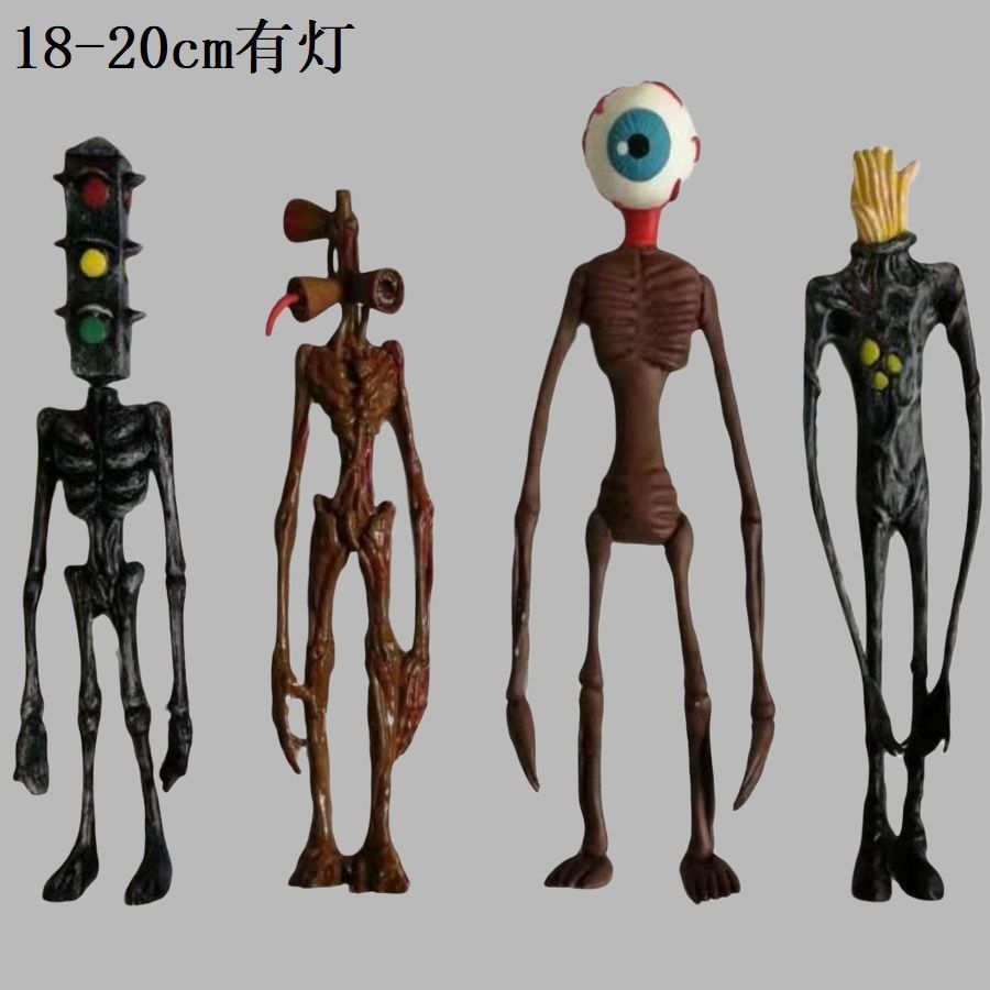 紧急头玩具6789 警急头路灯头游戏周边人偶模型摆件玩具 a6款一套无灯