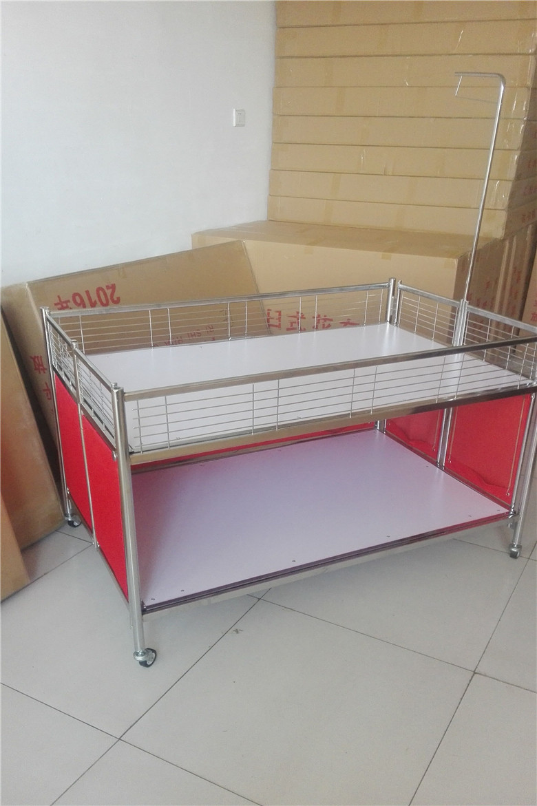 年货节移动摆摊货架带轮子超市促销车服装店特卖甩货车售货花车货架