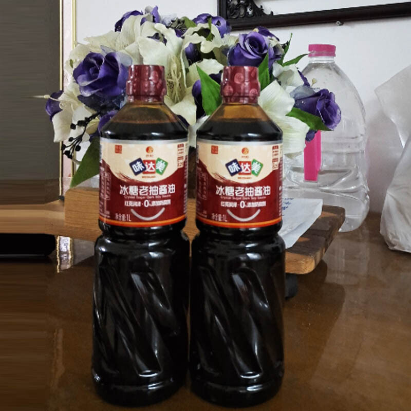 老饭骨冰糖老抽味达美冰糖老抽酱油1l*2瓶红烧排骨肉上色调味料汁