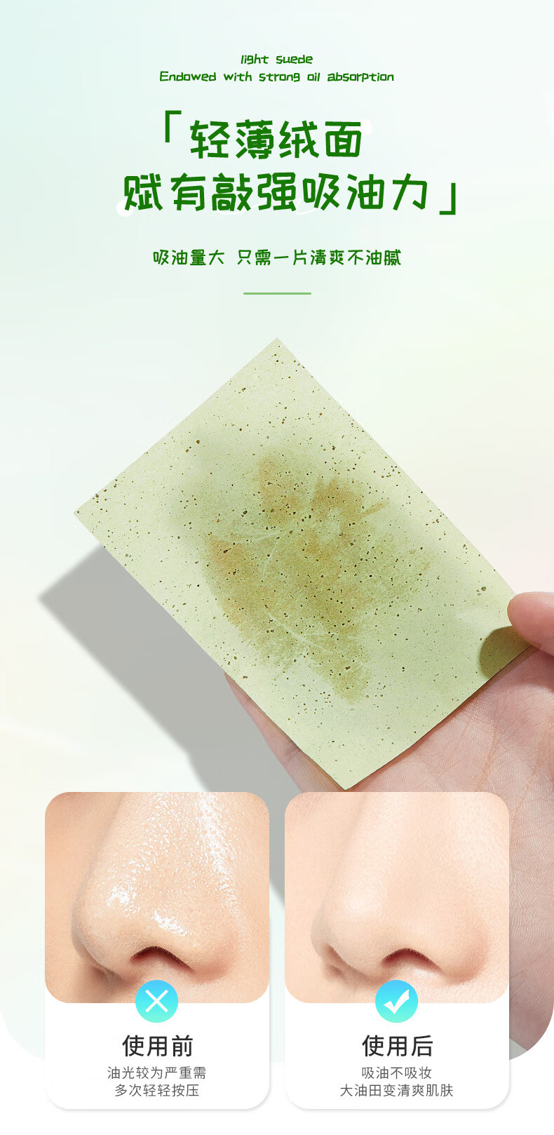 健美创研（M'AYCREATE）吸油纸面部抽取式控油吸油纤维脸部护理黑头粉刺毛孔粗大男女士 竹炭双色