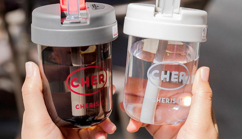 趣睿水杯女生迷便携小巧2022新款设计小众精致简约带吸管防摔耐高温高