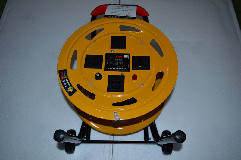 100米220v移动卷线盘绕线盘电线电缆盘接线板拖线盘空盘插座大号带