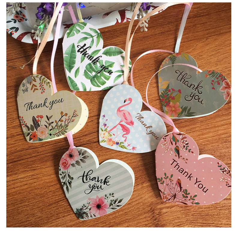 圣诞节定制爱心卡片心形创意纸心型心意许愿毕业贺卡新年 小碎花