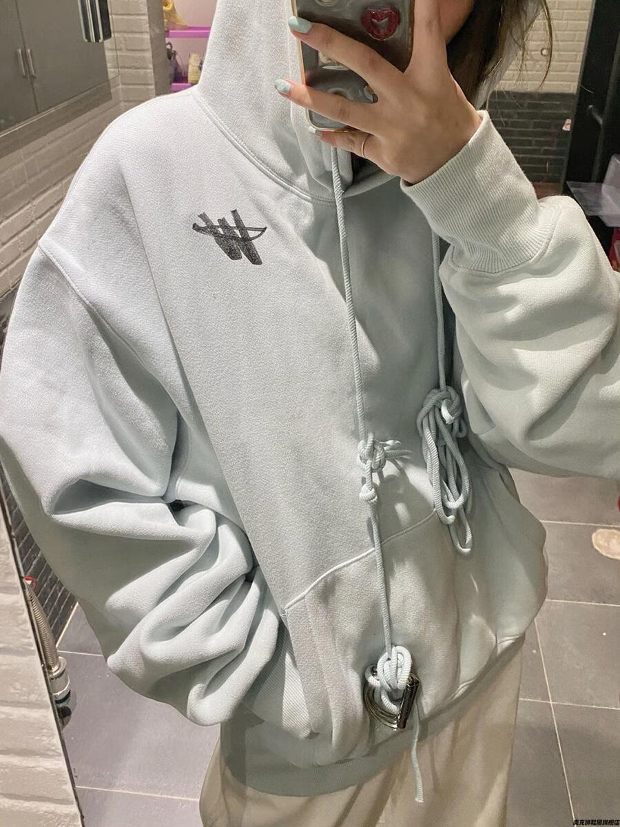 千玺同款宽松男女情侣加绒连帽卫衣welldone 黑色 m【图片 价格 品牌