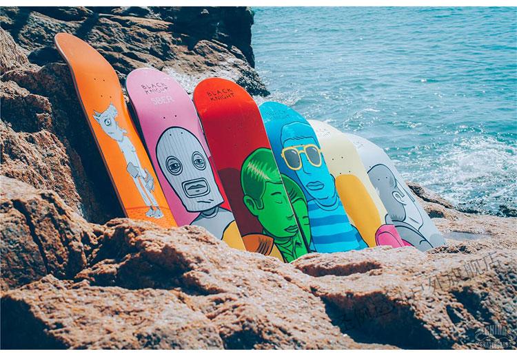 2022新款dbh同款双翘板入门bk滑板板面blackknight新款轻薄弹的bk双翘