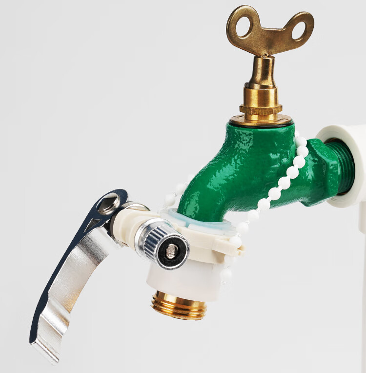 洗车水枪配件水龙头接头洗衣机进水管转接口分流器一分二通用锁扣式