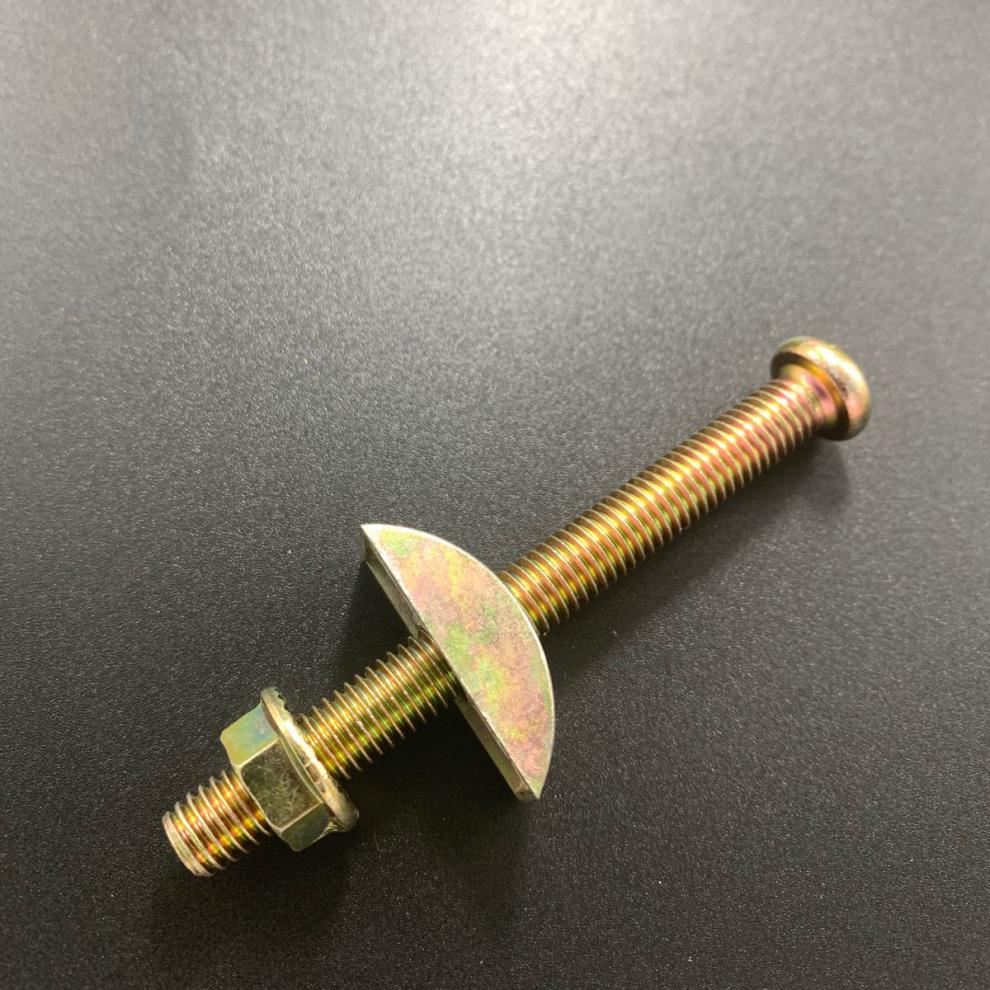 家具五金三合一连接件沙发实木床三合一半月牙螺母螺丝大班台配件50套