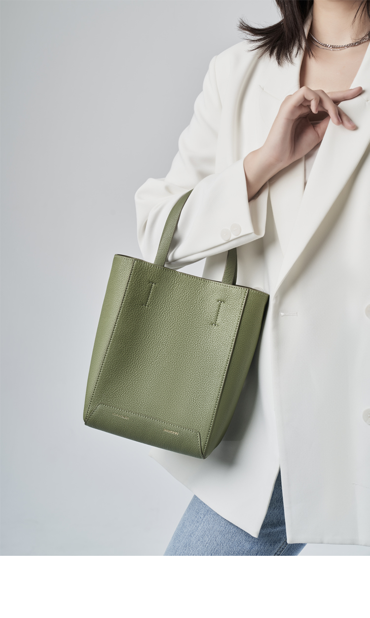 头层牛皮水桶包noiratelier原创迷你托特包意大利头层大容量水桶包单