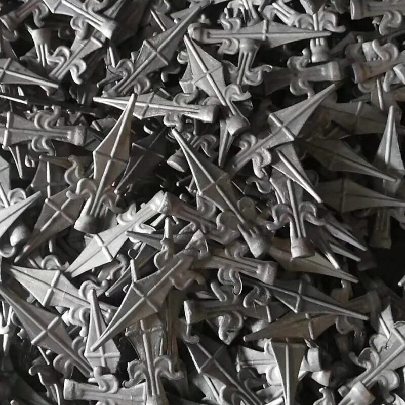 铁艺枪头锻打熟铁枪尖实心矛尖防爬尖围栏倒刺护栏铁冲压花件方管 017