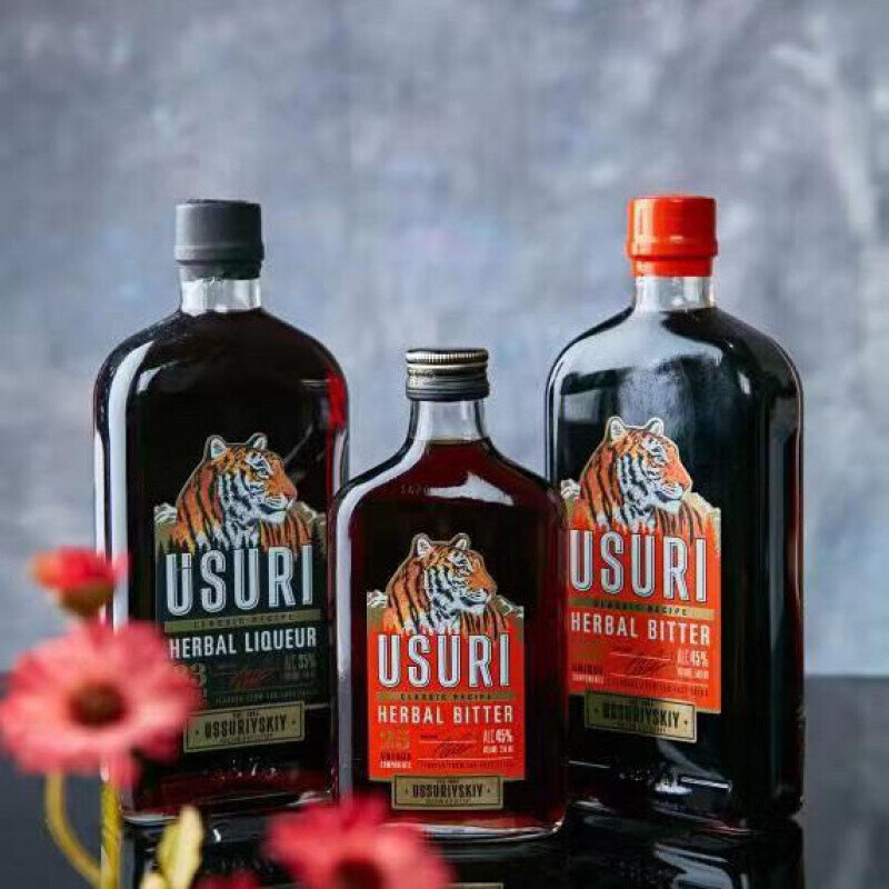俄罗斯 进口 usuri虎头牌 强酊酒 25种植物 香酊酒调配伏特加【图片