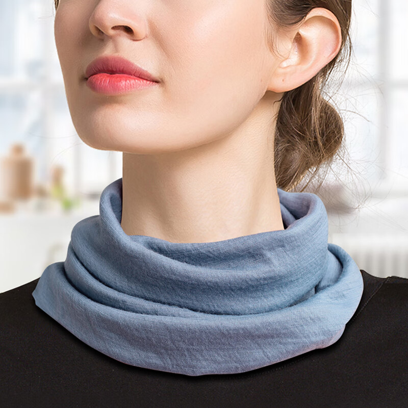 素琼保暖套头围脖女领巾双层假领秋冬针织护颈脖套小围巾 宝兰