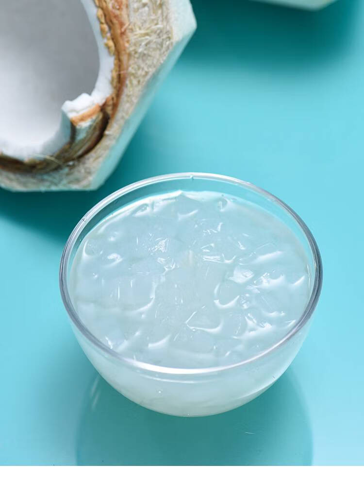 奶茶专用原味椰果粒甜品原料配料椰子果肉水晶果 (整箱6桶装)长条椰果