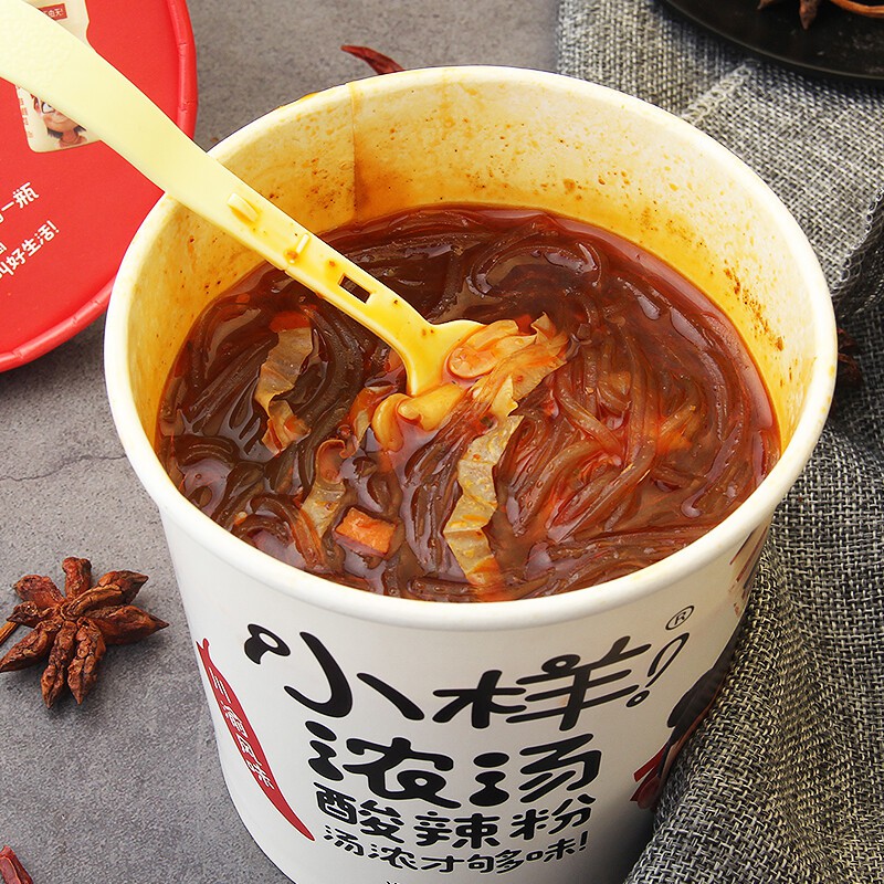 小样浓汤酸辣粉花甲粉非油炸酸辣粉速食方便红薯粉丝米线6杯川渝风味