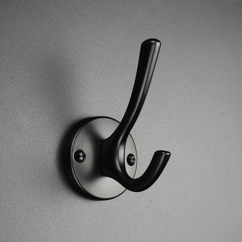 挂衣钩单个金色衣柜挂钩鞋柜黑色衣服单钩客厅壁挂墙壁金属衣帽勾 哑
