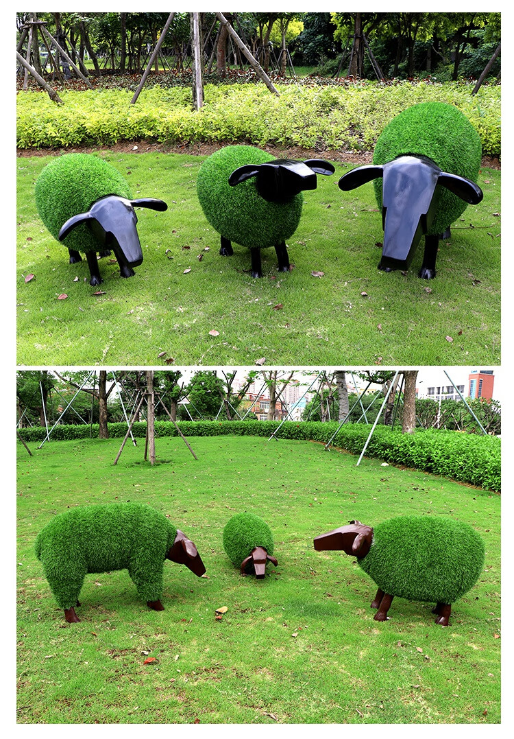 绿雕蜗牛摆件户外玻璃钢动物雕塑花园林景观庭院仿真绿植装饰小品小号