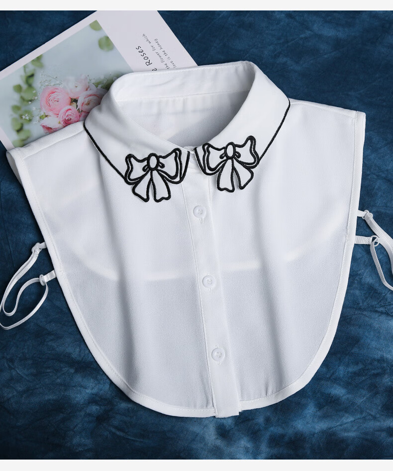 新品蕾丝假领白色蕾丝花边领假领子女衬衫百搭假领欧根纱刺绣领打底