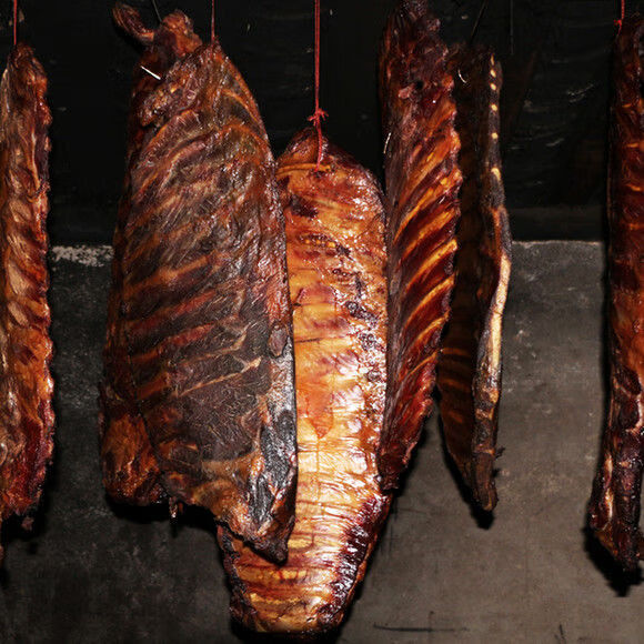 3斤腊排骨五花腊肉湘西腊肉风干咸肉烟熏柴火老腊肉1斤 农家烟熏腊