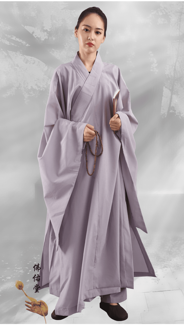 人和尚的衣服佛教用品夏季麻纱海青居士服女男款儿童小孩海清僧服袈裟