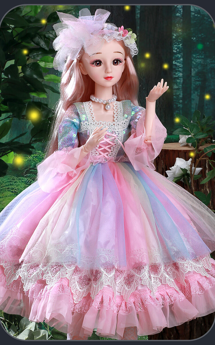 芭比洋娃娃超大号套装女孩公主儿童精致仿真玩具80厘米贝琪希公主5
