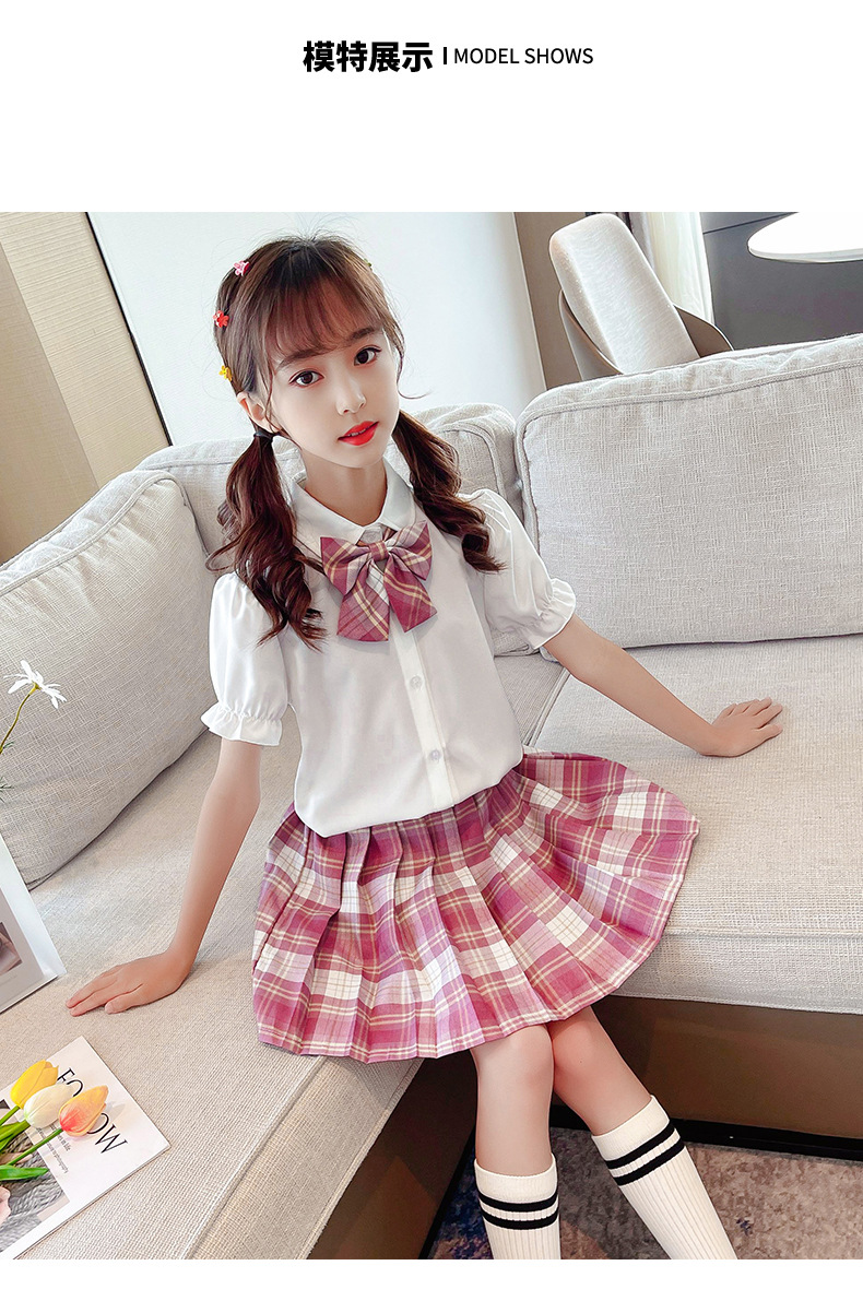 【特价捡漏】儿童jk制服jk制服儿童女童衬衫夏季日系小学生格裙套装