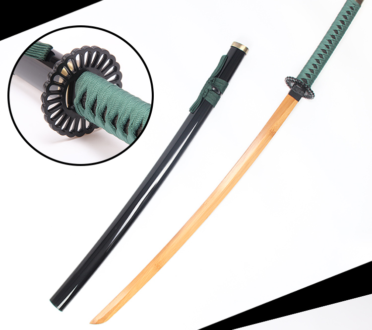 居合道剑道木刀拔刀剑训练带鞘道具武术表演练习竹木