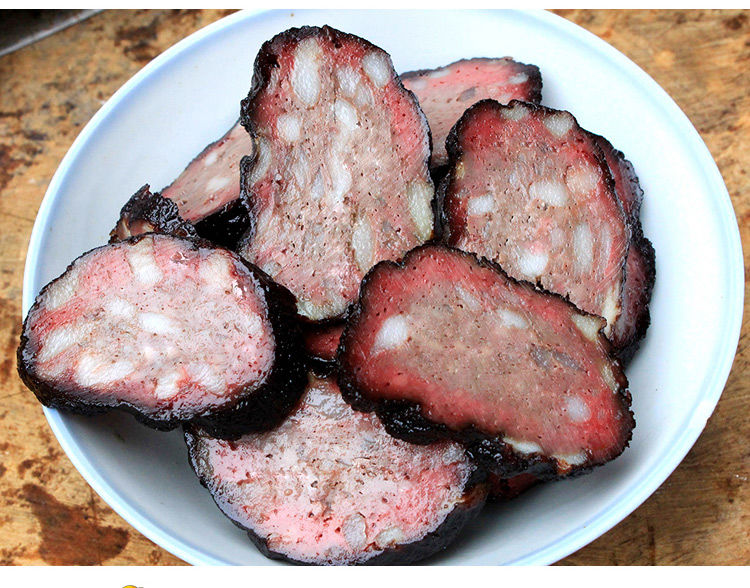 猪血丸子湖南特产烟熏柴火丸子一包3个216g自制农家血粑美食猪血丸子3