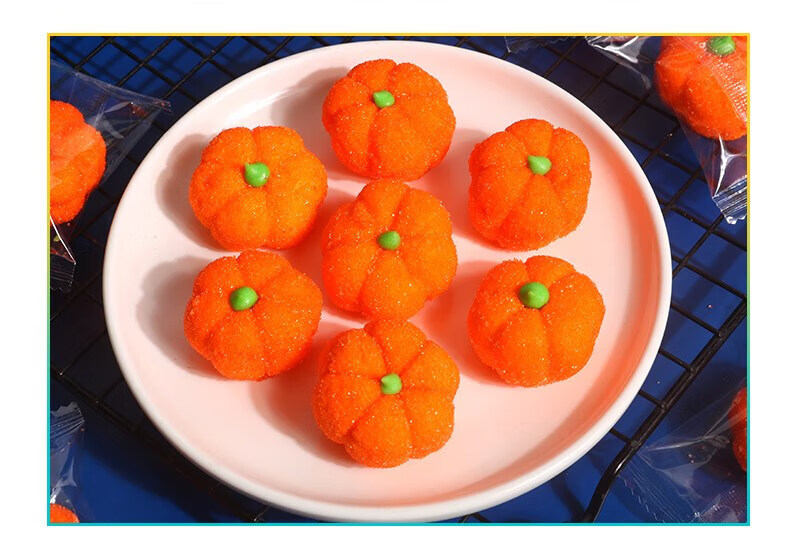 万圣节棉花糖3d南瓜糖搞怪可爱造型万圣糖果幼儿园儿童活动小礼物 3d