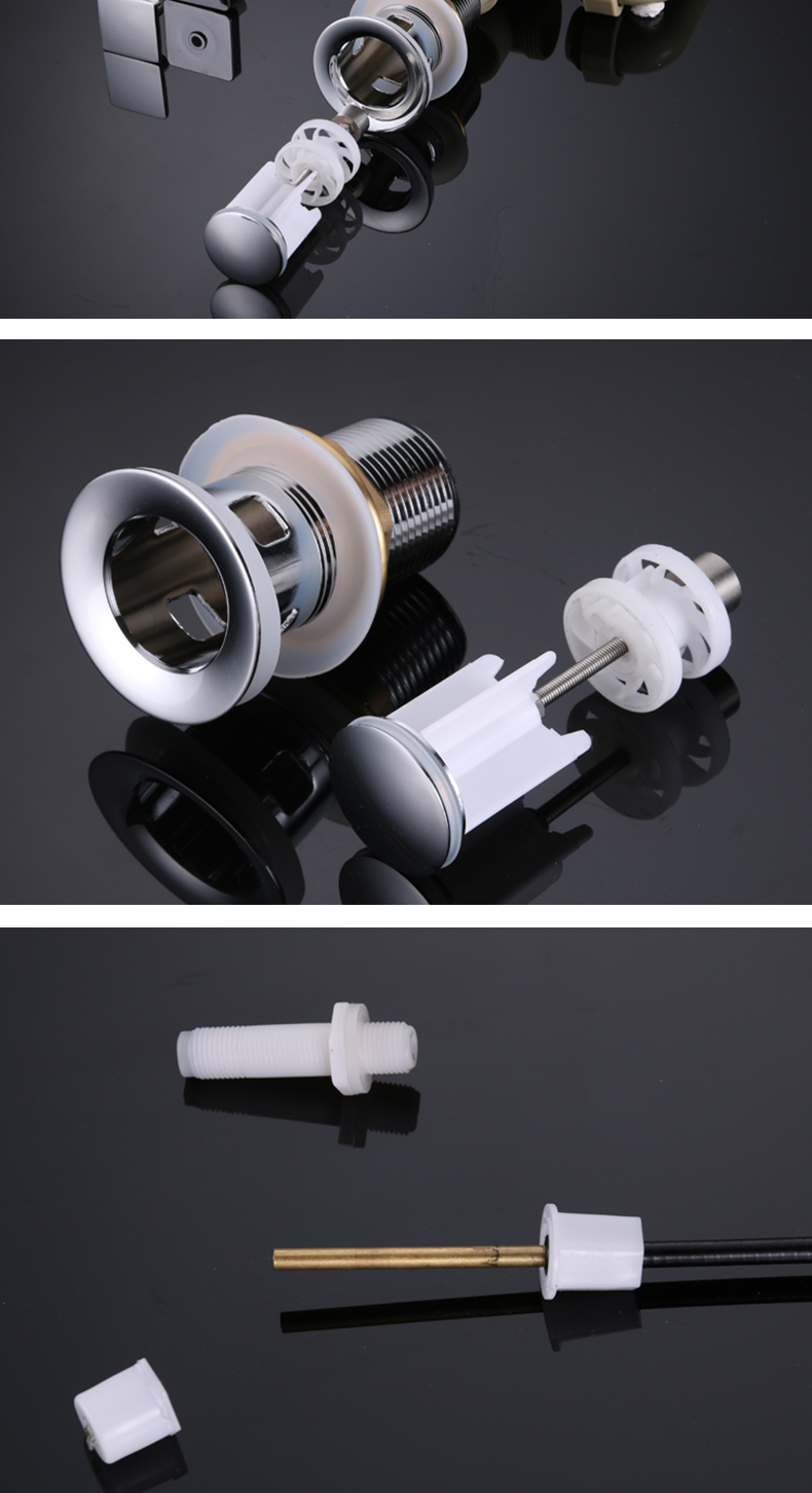 洗脸盆提拉下水器 洗手盆拉线弹跳塞子洗脸盆下水管 提拉有孔 防臭即