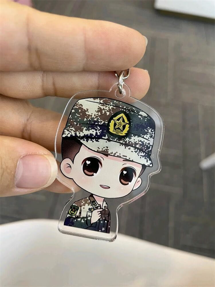 兵小萌钥匙扣卡通娃娃钥匙扣萌兵哥哥八一挂件迷彩q版钥匙链配饰军恋