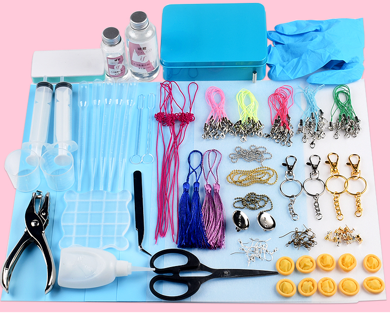 法雀热缩片新手套装滴胶diy手工耳饰材料包橡皮章可打印热缩片可打印