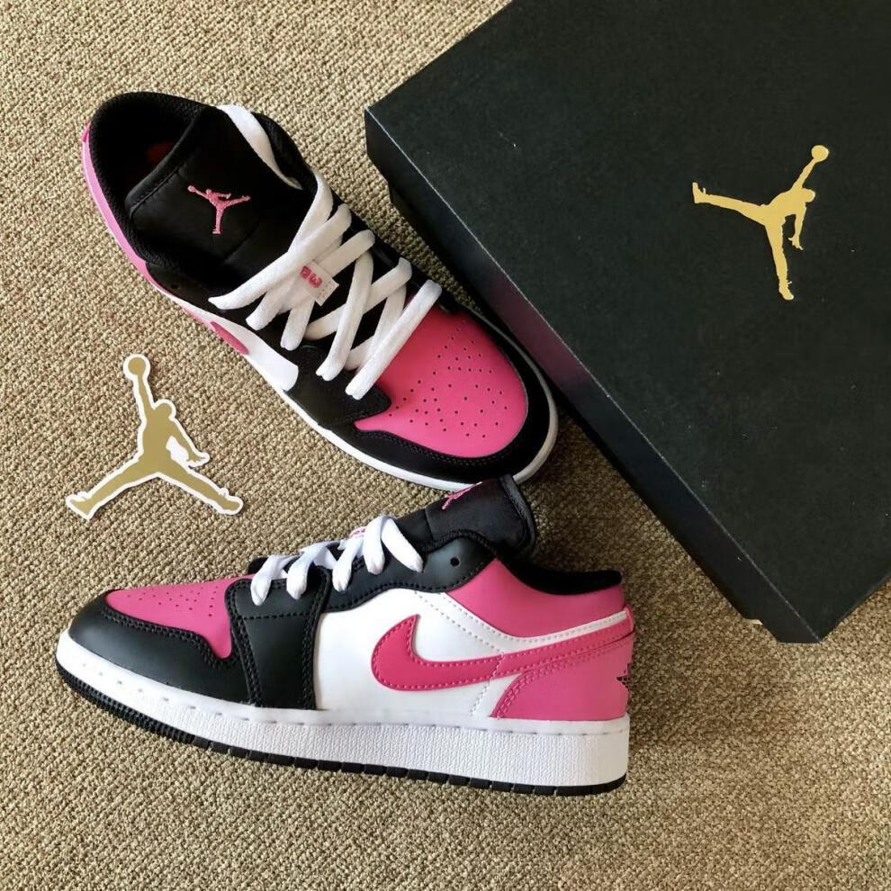 【官方旗舰】aj女鞋樱花粉低帮篮球鞋公司级校园时尚百搭板鞋 aj1樱花