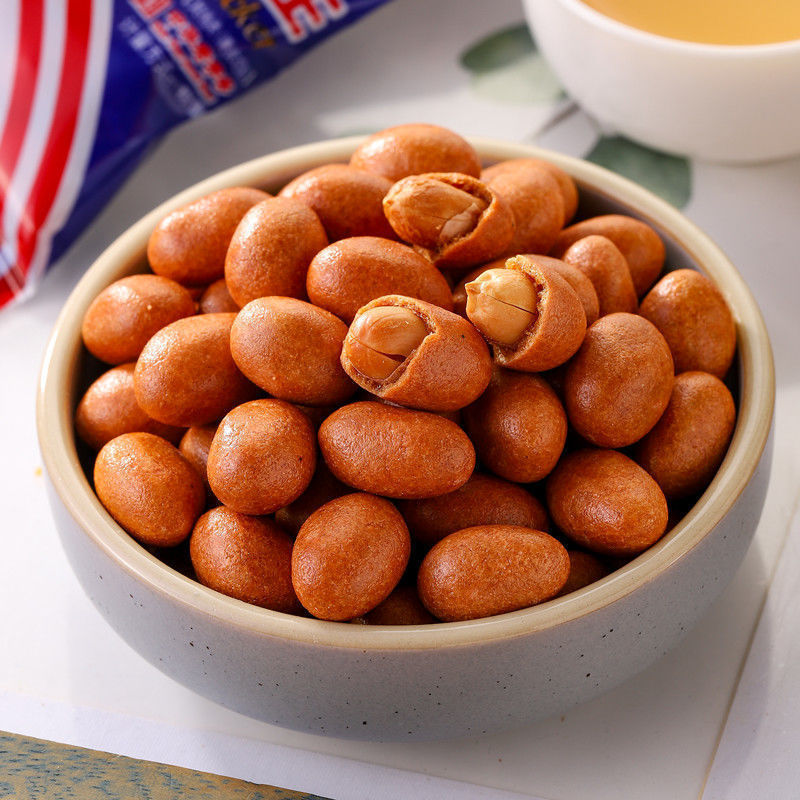 皮花生厦门特产80后怀旧手工散装皮豆米豆鱼皮豆花生仁125g2包