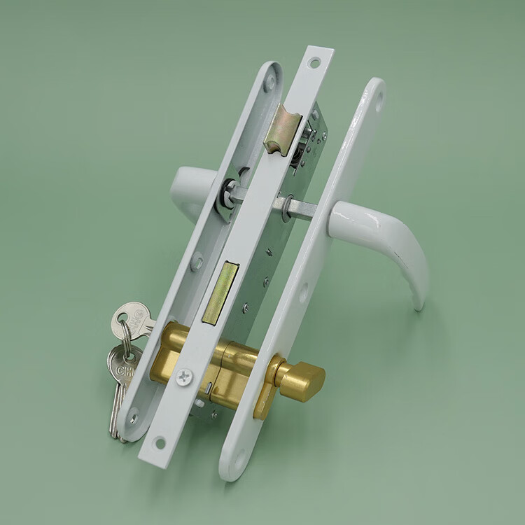 塑钢门锁8525老式平开门执手台锁房门锁把手锁塑钢门拉手锁豹点两面