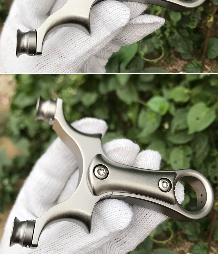 崛适弹弓高端锁凤直板圆头拆卸移动弓门钛合金弹弓高精度扁皮大弓门