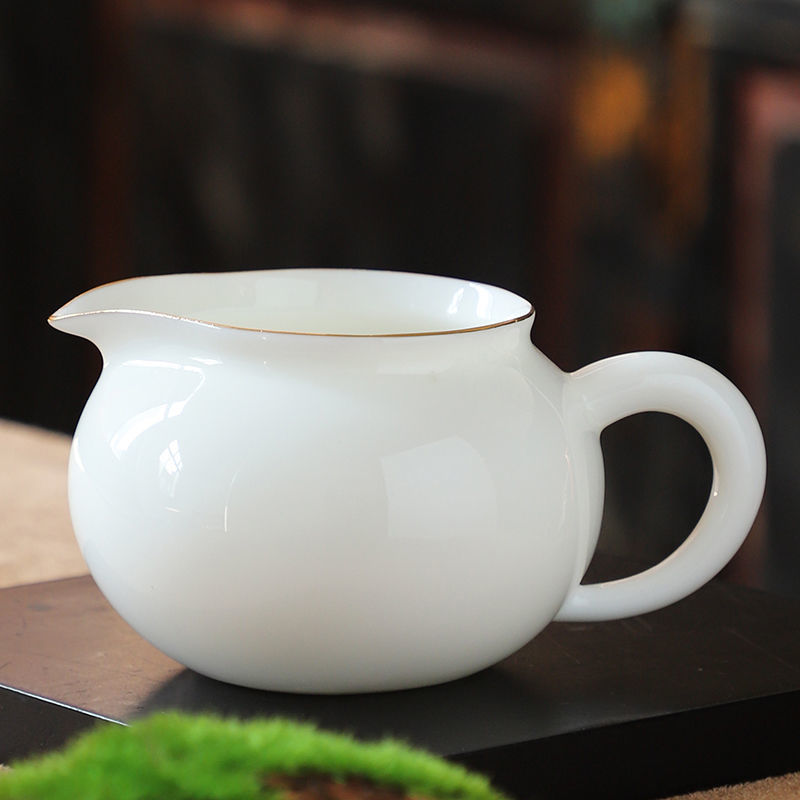 高档茶具 景德镇德化白瓷公道杯功夫茶具玉瓷茶海茶道配件分茶杯茶器