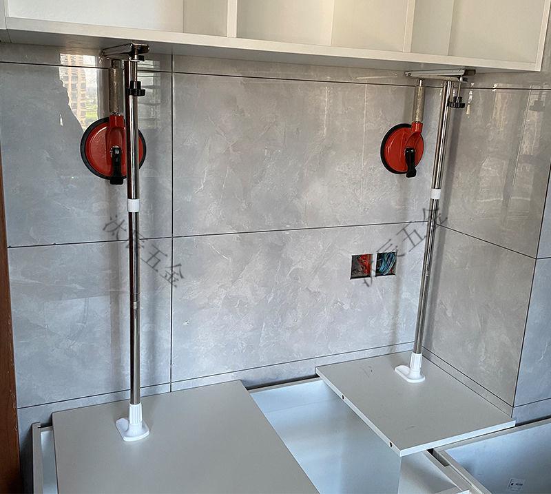 便携吸附橱吊柜浴室柜悬挂安装固定支架支撑吸盘拉手打神器立式两个