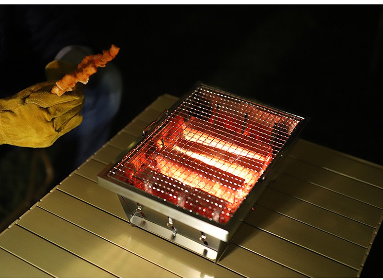 304不锈钢烧烤炉便携户外用品炉具折叠小型火炉野营木炭烧烤架折叠