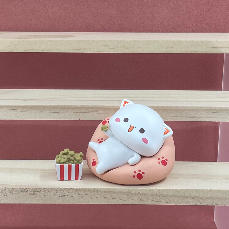 蜜桃猫2盲盒 蜜桃猫第二弹盲盒让爱先行系列2代 可爱猫咪潮玩摆件女生