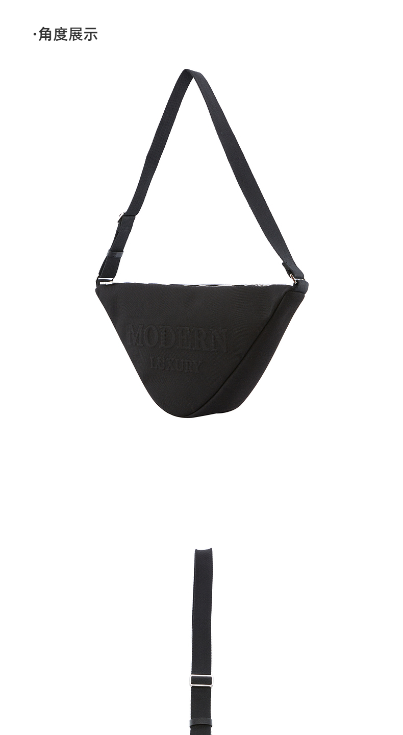 trendiano官方2022年夏季男士欧美时尚简约休闲包袋单肩包斜挎包黑色