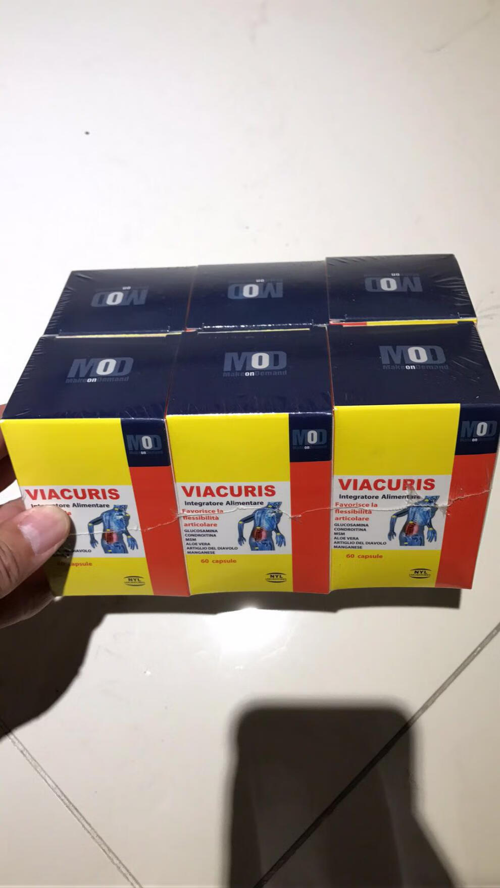 新货24年5月到期意大利进口黄色维骨力viacuris骨胶原软骨素氨糖浅