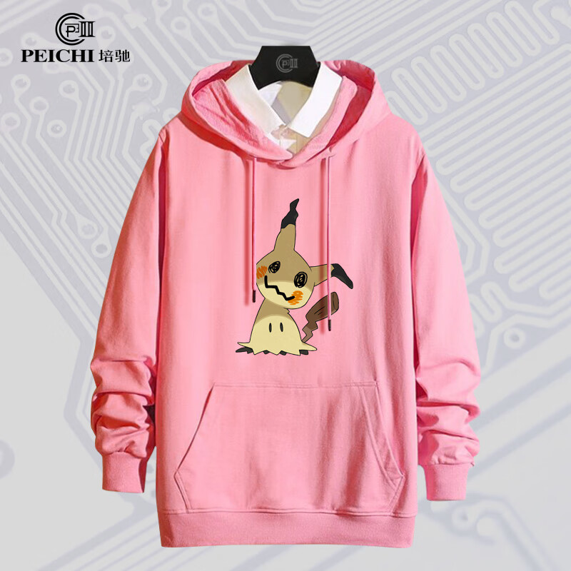 秋季皮卡丘卫衣男谜拟q迷你丘联名衣服精灵宝可梦女学生连帽春秋外套